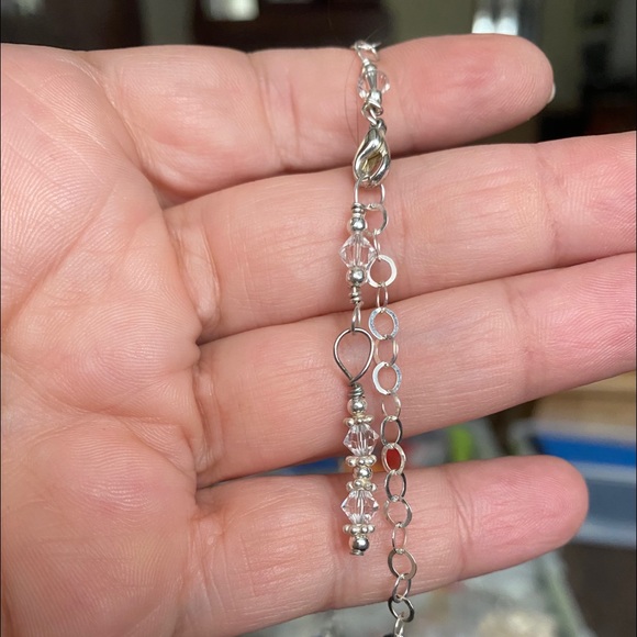 Sterling silver chain official Swarovski crystals - Picture 2 of 3